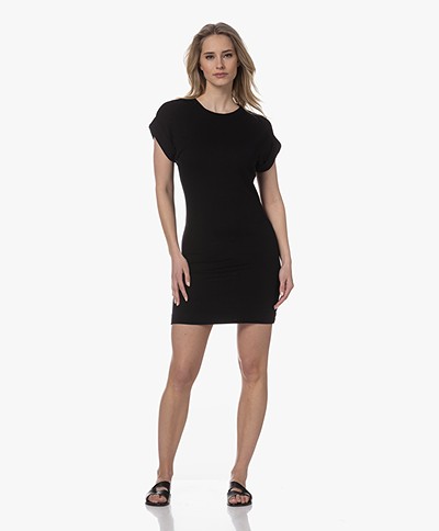 Majestic Filatures Soft Touch French Terry Dress - Black