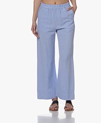 no man's land Tencel and Linen Pull-on Trousers - Soft Lavender
