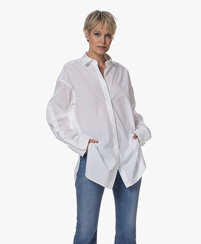 Closed Oversized Organic Cotton Poplin Shirt - White