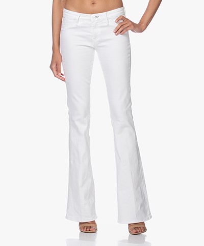 Denham Farrah Super Flare Fit Jeans - White