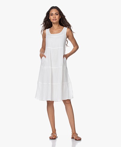 indi & cold Voile Tiered Dress - Off-white