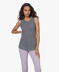 Neeve The Lauren Striped Tank Top - Navy/Off-white