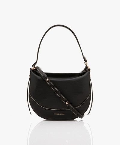 Vanessa Bruno Mini Daily Leather Shoulder Bag - Black