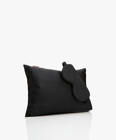 By Dariia Day Silk Travel Set with Luxfill Pillow - Midnight Black