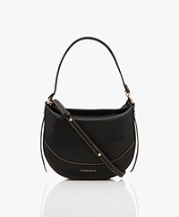 Vanessa Bruno Mini Daily Leather Shoulder Bag - Black