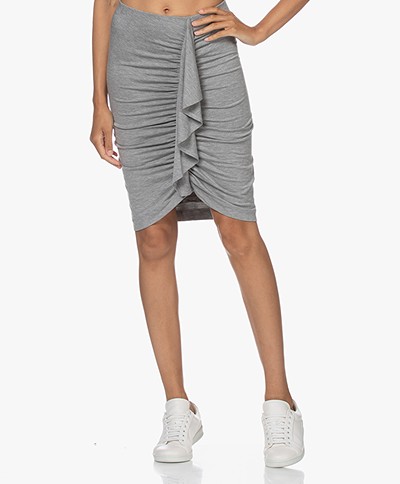 IRO Alexy Modal Jersey Skirt - Mixed Grey 