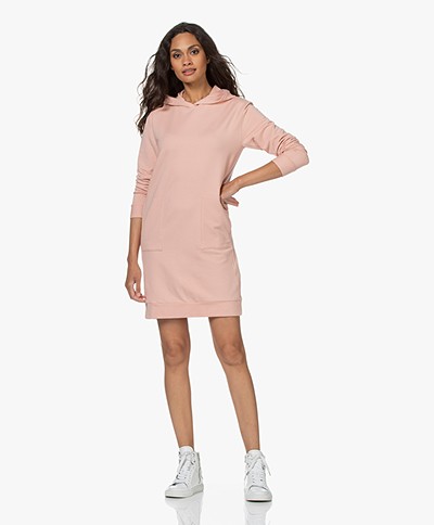 Majestic Filatures Soft Touch Hooded Sweater Dress - Soft Pink