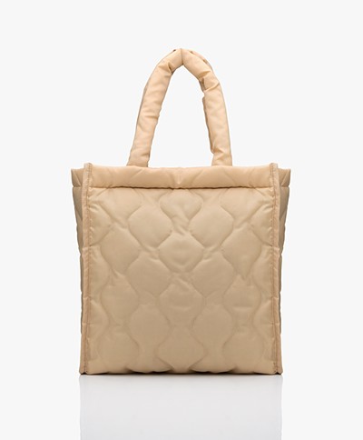 KYRA Puffer Quilted Shopper - Almond