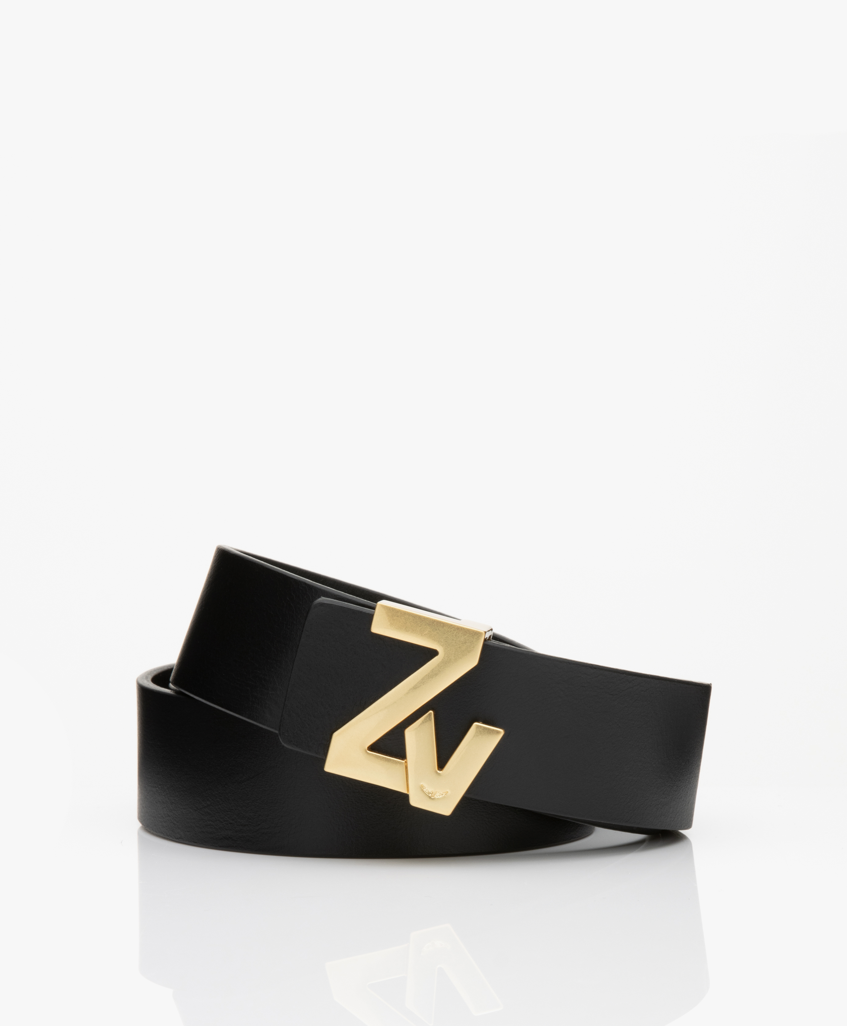 Zeehaven zoete smaak winter Zadig & Voltaire ZV Initiale Leather Belt - Black - zv initiale la |  wkas0905f | lwbt00003 noir