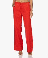 by-bar Mees Ribcord Loose-fit Pants - Bright Red