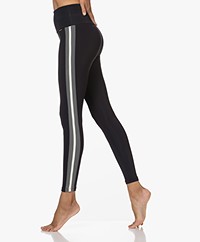 Deblon Sports Jade Tri-color Leggings - Black/Grey/Off-white