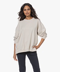 Neeve The Sara Sweatshirt met Zijsplitten - Pebble
