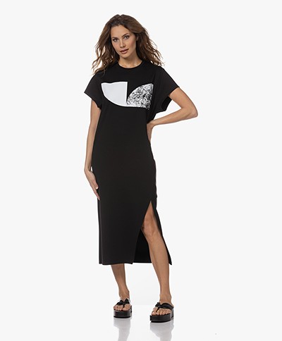 IRO Adrya Jersey T-shirt Dress - Black