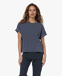 XÍRENA Palmer Katoenen T-shirt - Navy Fade 