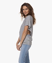 IRO Bonnie T-shirt with Cut-Out - Light Grey