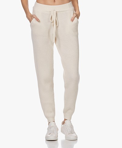 Josephine & Co Nicolette Merino Blend Knitted Pants - Off-white