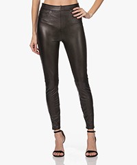 SPANX® Leather-like Ankle Skinny Pants - Classic Black