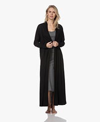 Skin Kathryn Pima Cotton Jersey Robe - Black