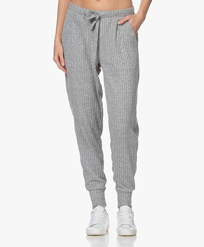 Calvin Klein Rib Knitted Sweatpants - Grey Heather