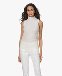 ANINE BING Miranda Mohair Blend Sleeveless Sweater - Ivory