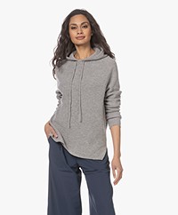 Sibin/Linnebjerg Freja Knitted Hooded Sweater - Grey Melange