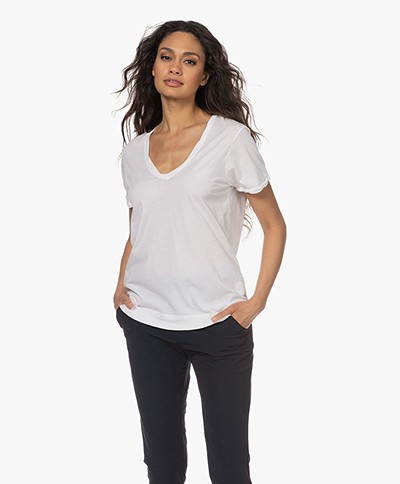 Penn&Ink N.Y Cotton Slub Jersey Short Sleeve T-shirt - White