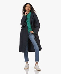 Woman by Earn Lotta Paper Cotton Trenchcoat - Navy