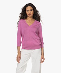 Repeat Silk and Cashmere V-neck Sweater - Blossom