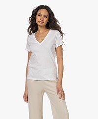 Vince Essential Pima Cotton V-neck T-shirt - Optic White