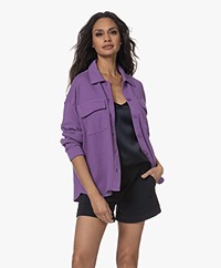 Repeat French Terry Jersey Overhemdblouse - Violet 