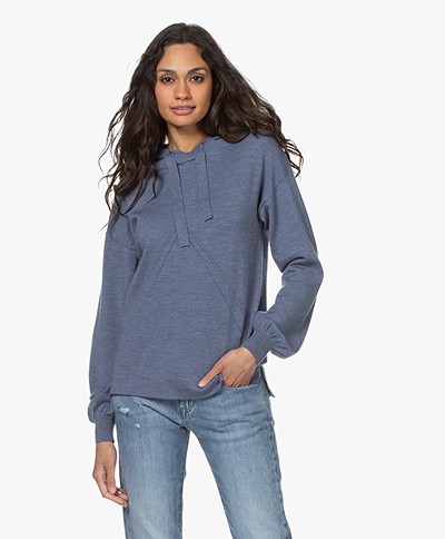 Plein Publique Le Hoodie Merino Blend Knitted Sweater - Jeans Blue