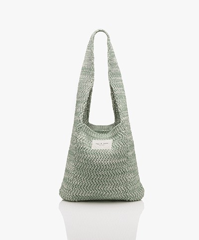 rag & bone Addison Knitted Cotton Shopper Bag - Leafgreen