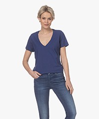 Denham Ramona Slub Jersey T-shirt - Twilight Blue