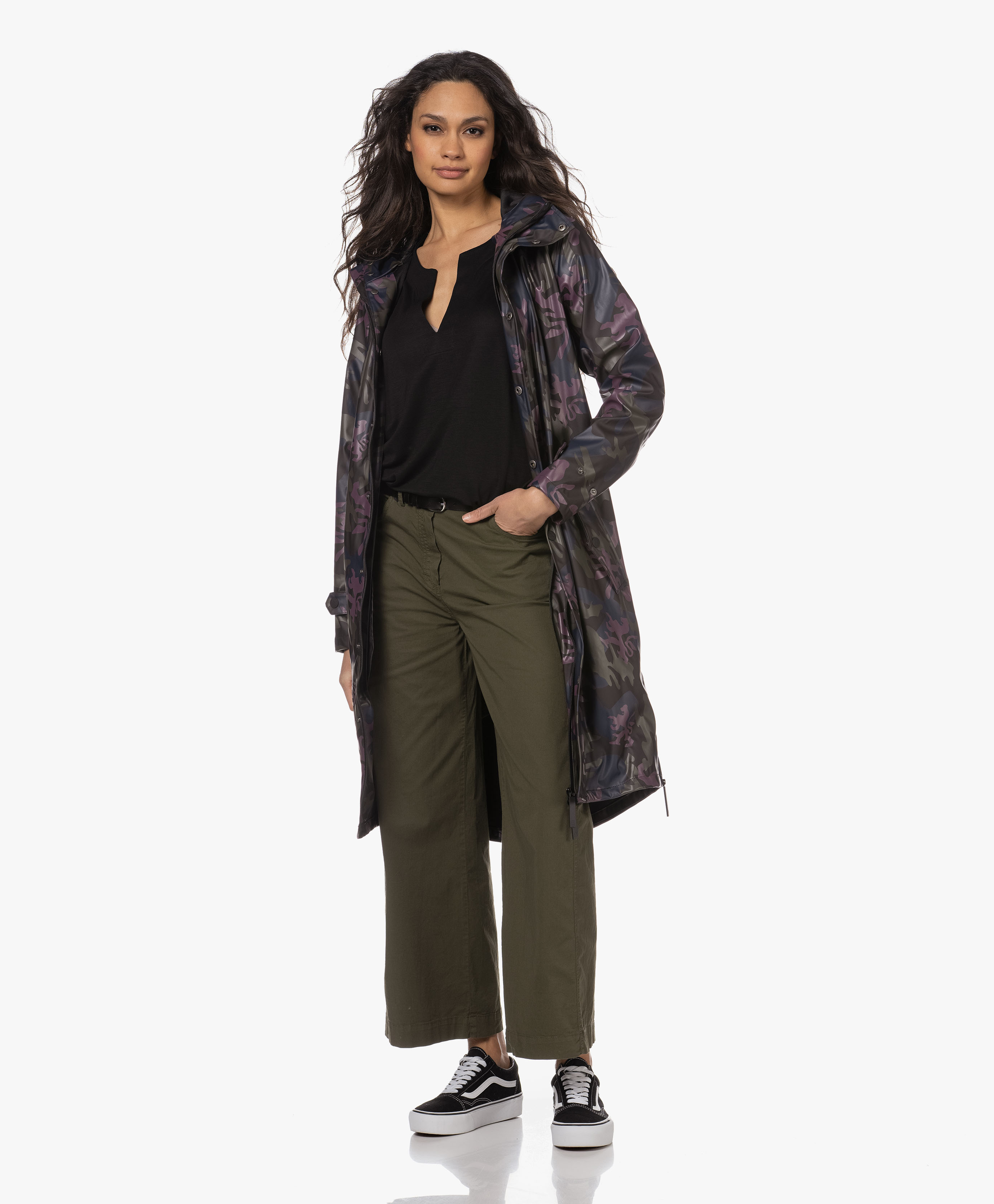 Maium In Regenjas Plum Camo Maium Original Plum Camo