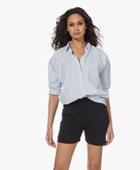 by-bar Norel Cotton Oversized Blouse - Light Blue