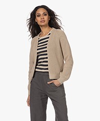 by-bar Berry Open Ribbed Cardigan - Pebble