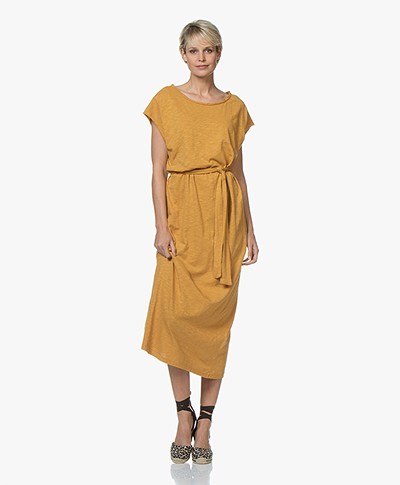 American Vintage Bysapick Jersey Midi Dress - Ochre Yellow