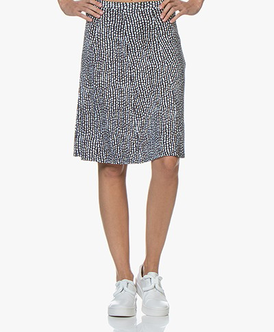 Belluna Azul Jersey Skirt with Dots Dessin - Original