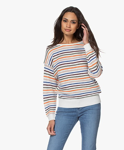 Closed Striped Cotton Blend Sweater - Multi-color
