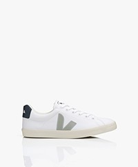 VEJA Esplar Low Logo Organic Cotton Sneakers - White/Grey/Nautico