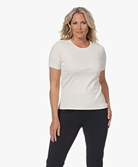 VIVEH Esme Interlock Jersey T-shirt - Coconut Milk