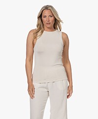 Drykorn Olina Viscose Rib Jersey Tanktop - Licht Zand