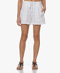 James Perse Linen Military Shorts - White