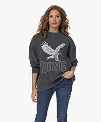 ANINE BING Alto Retro Eagle Sweatshirt - Washed Black