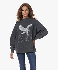 ANINE BING Alto Retro Eagle Sweatshirt - Washed Black