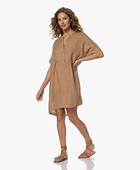 by-bar Tais Linen Mini Dress - Caramello