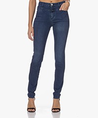 Closed Skinny Pusher Long Stretch Jeans - Donkerblauw