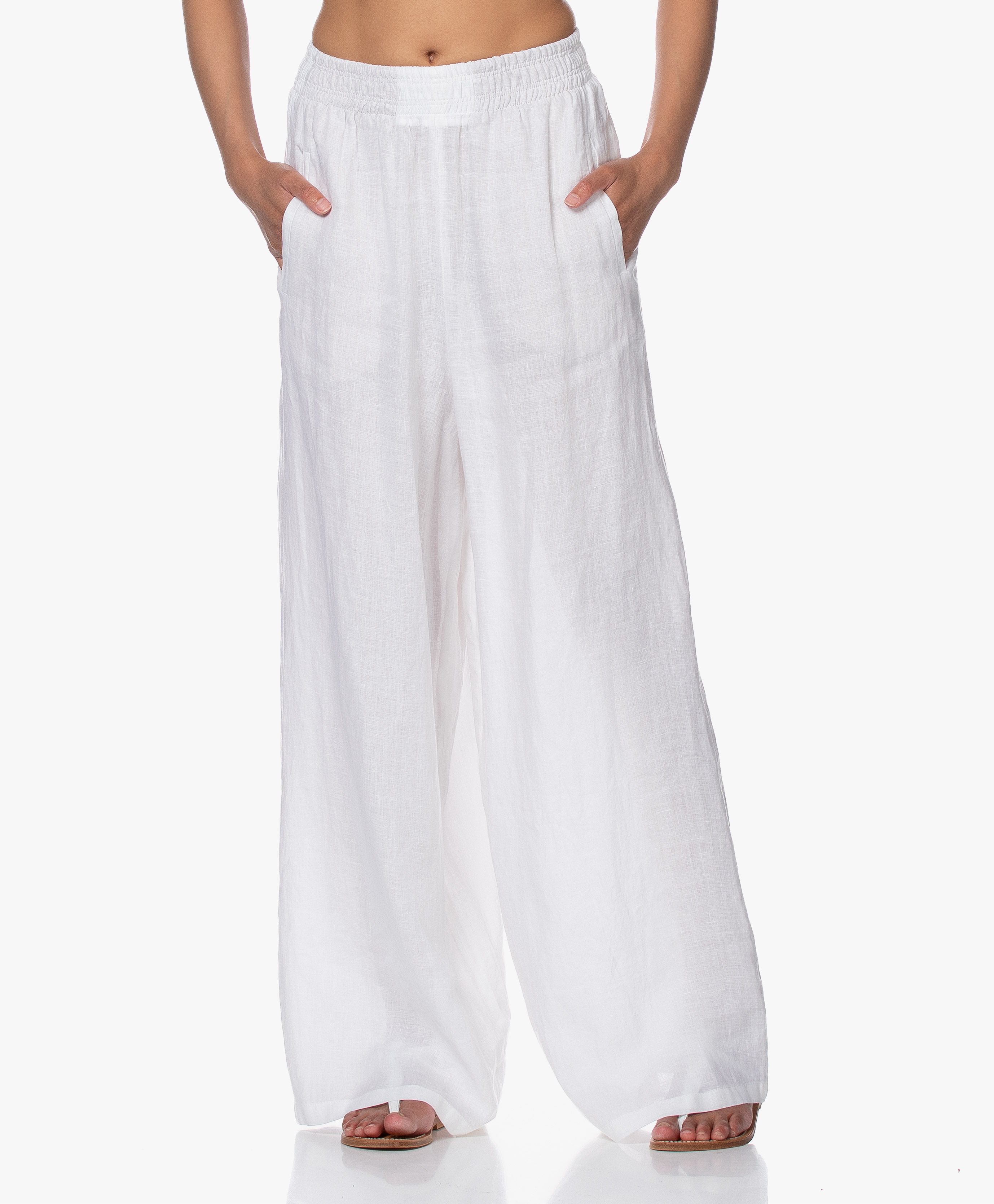 Drykorn Windy Loose Fit Linen Pants White Windy 126032 6000
