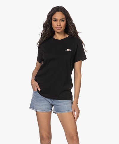 IRO Azita Cotton Round Neck T-shirt - Black