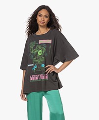 Daydreamer Beastie Boys Intergalactic Oversized T-shirt - Pigment Black